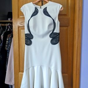 karen millen black and white classic dress